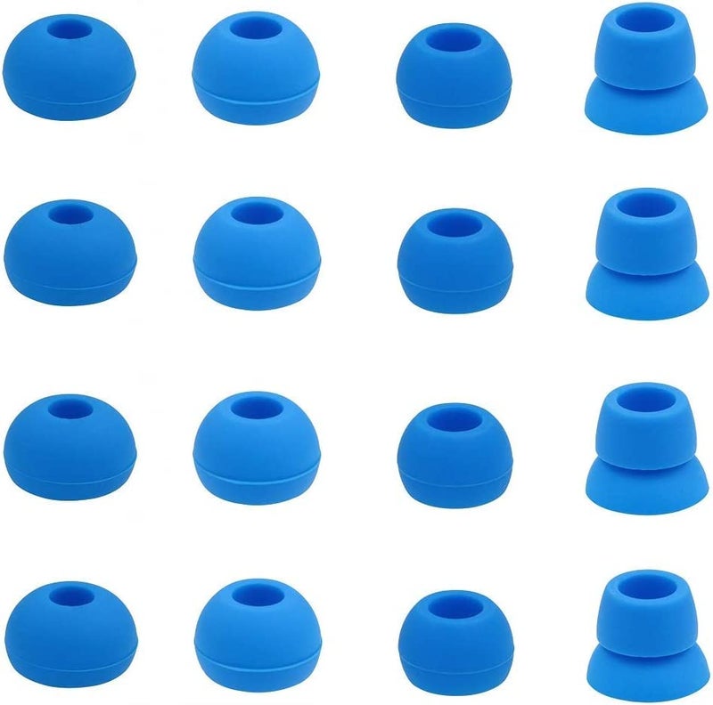 BLLQ Blue Ear Buds Tips Earpads for Beats Powerbeats3, Eartips 16PCS 8 Pairs with 4 Size Options for Powerbeats3 Blue pbe16 - Image 2
